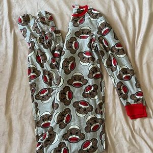 Sock monkey onesie
